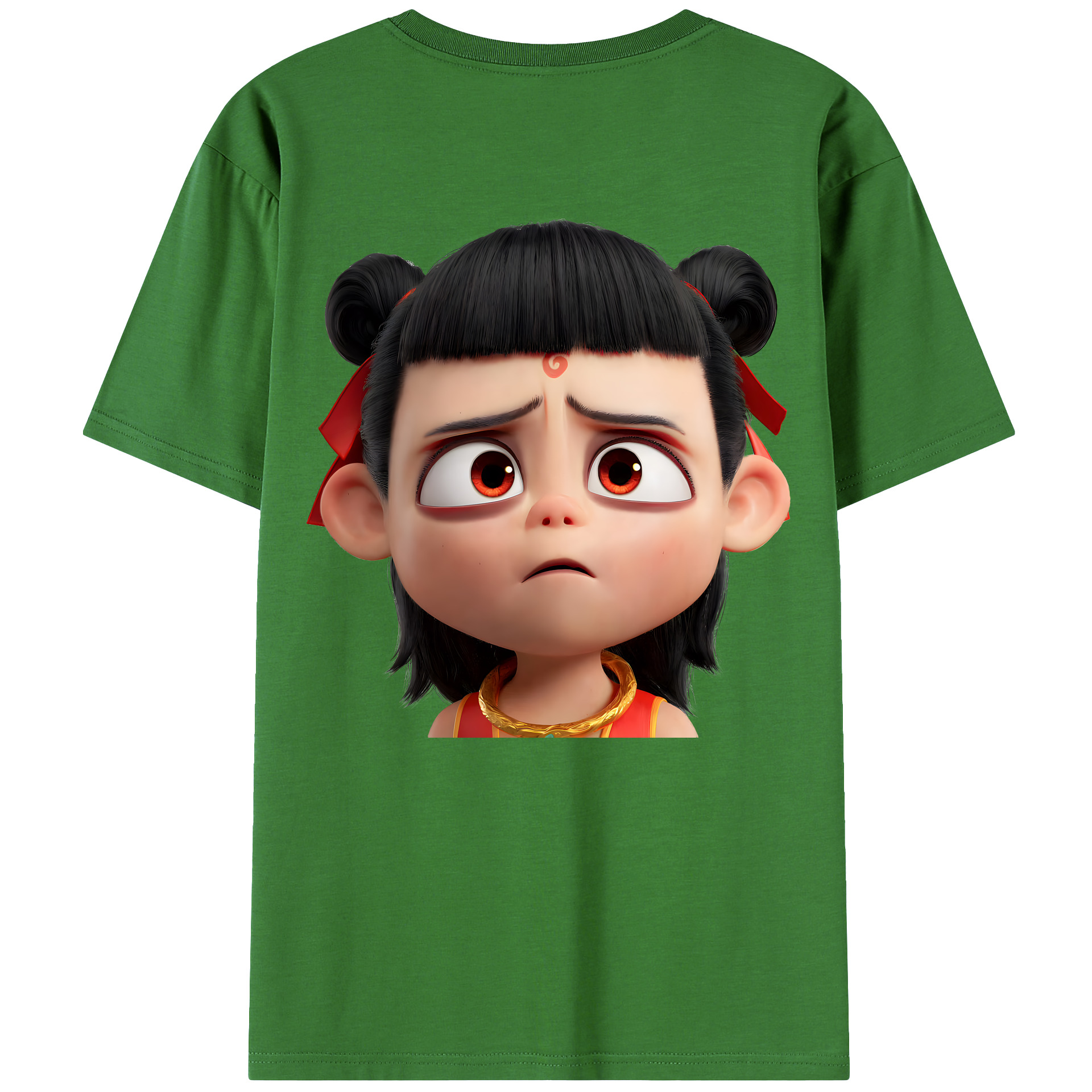 （画像用） Ne Zha 2 ナタ 魔童の大暴れ レディース半袖Tシャツ(バックプリント)